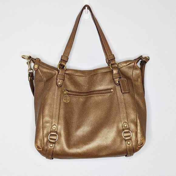 Coach Handbags - Coach Bronze Alexandra Convertible F17566 Satchel